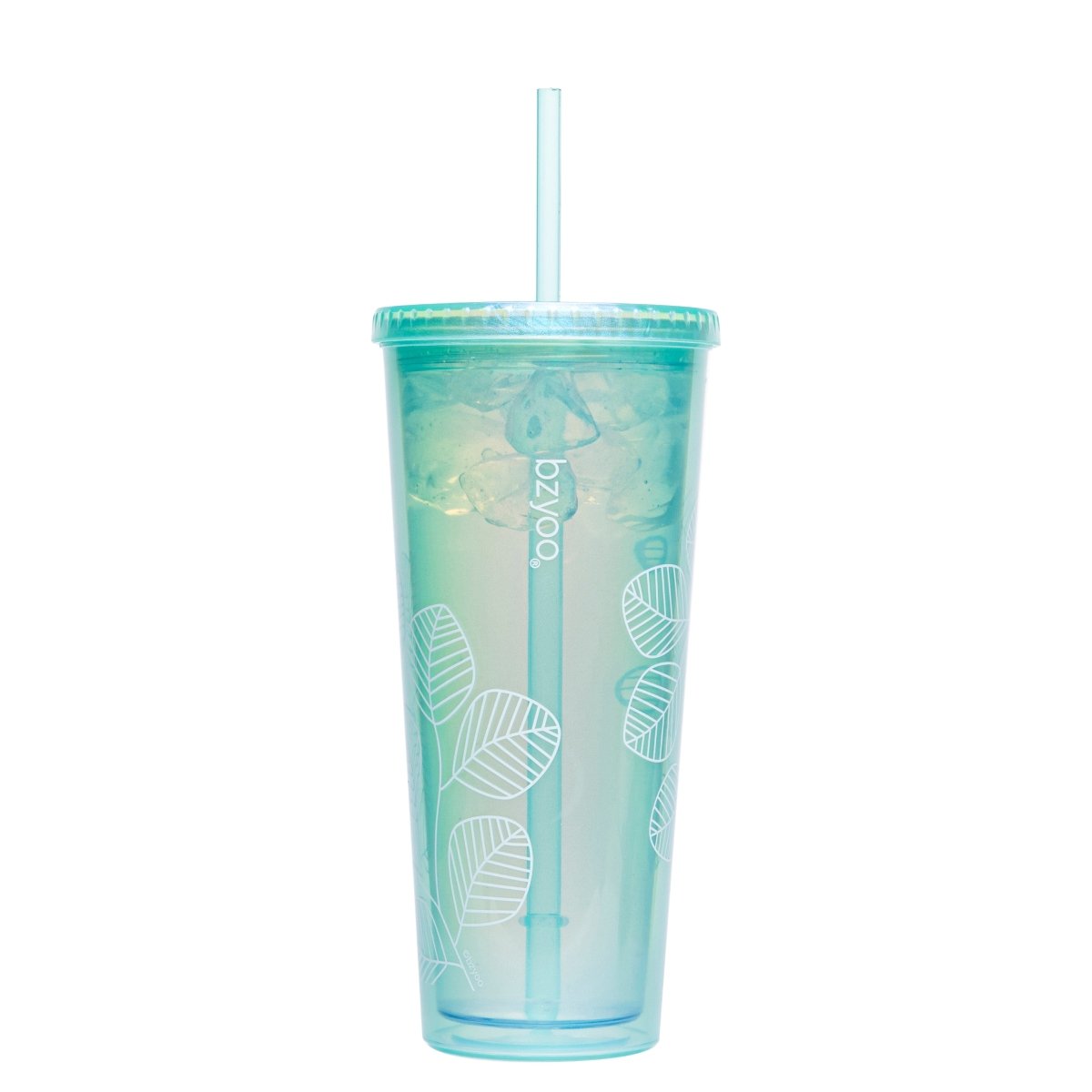 Teal Sip-To-Straw Cups