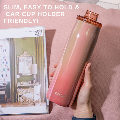 24oz Insulated Water Bottle with Clear Chug Lid - Aurora Iridescent Pink