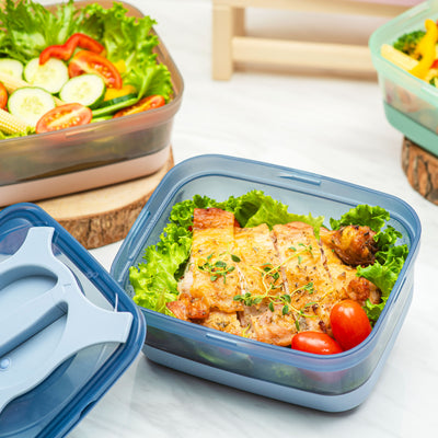 Bzyoo 25.5oz Prestoor Bento Lunch Box - Blue