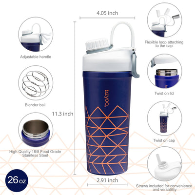 26oz Stainless Steel Double Wall Insulated Tumbler - Spidy Blue - bzyoo