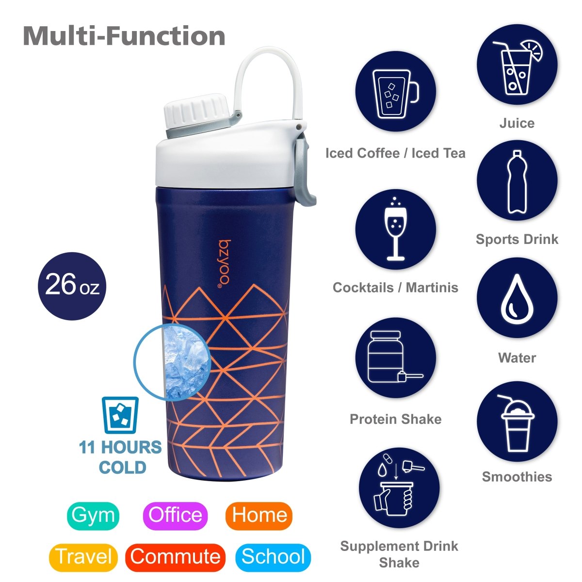 26oz Stainless Steel Double Wall Insulated Tumbler - Spidy Blue - bzyoo