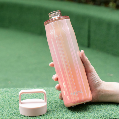24oz Insulated Water Bottle with Clear Chug Lid - Aurora Iridescent Pink