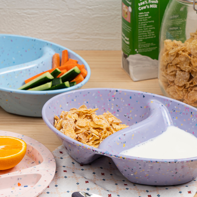 2PC Confetti Divided Serving Dish - Purple