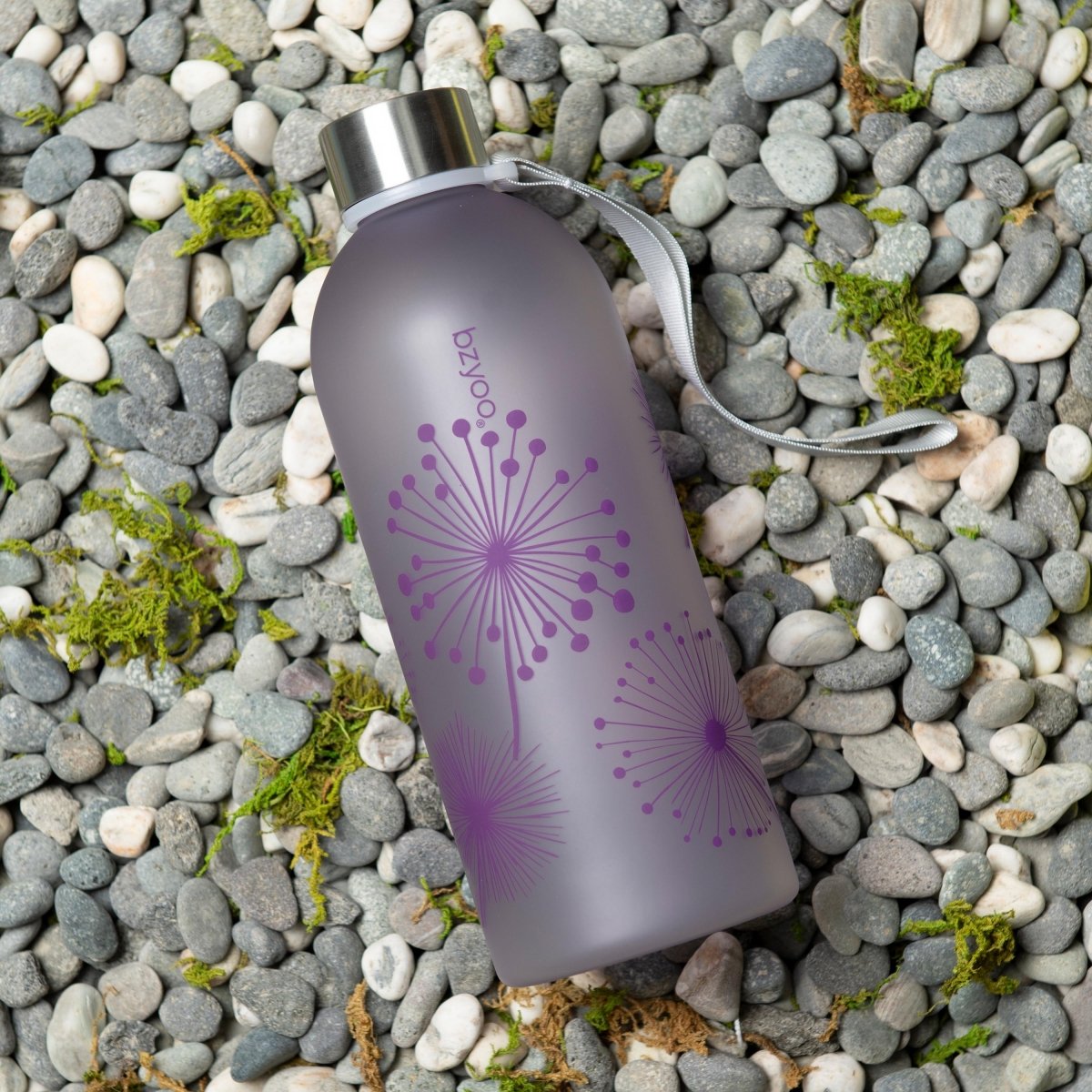 32oz Time Marker Tritan Water Bottle w/ Carrying Strap - Dandelion Purple - bzyoo