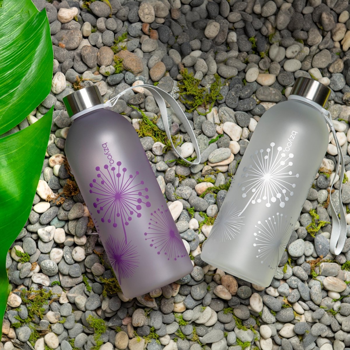 32oz Time Marker Tritan Water Bottle w/ Carrying Strap - Dandelion Purple - bzyoo