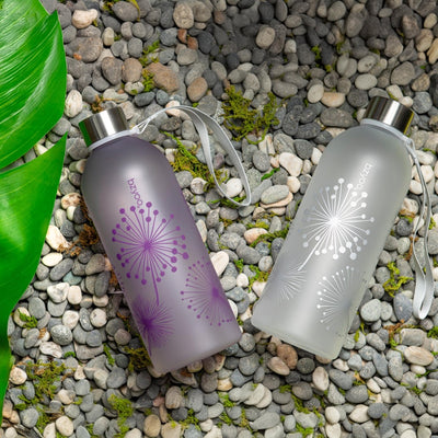 32oz Time Marker Tritan Water Bottle w/ Carrying Strap - Dandelion Purple - bzyoo