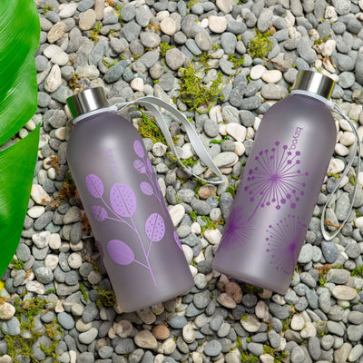 32oz Time Marker Tritan Water Bottle w/ Carrying Strap - Dandelion Purple - bzyoo