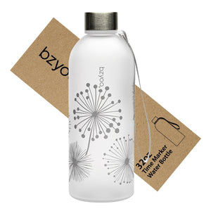 32oz Time Marker Tritan Water Bottle w/ Carrying Strap - Dandelion Silver - bzyoo