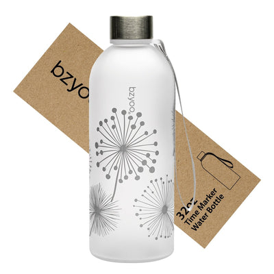 32oz Time Marker Tritan Water Bottle w/ Carrying Strap - Dandelion Silver - bzyoo