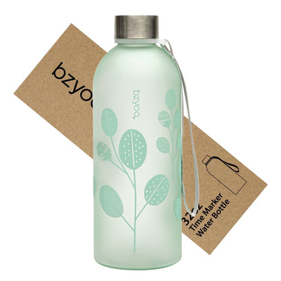 32oz Time Marker Tritan Water Bottle w/ Carrying Strap - Leaf Green - bzyoo