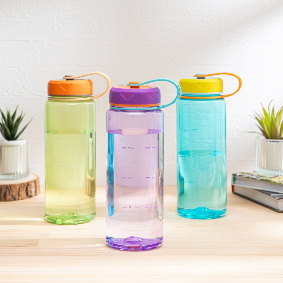 36oz HydroPop Water Bottle w/ Strap and Measurement