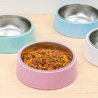 Bzyoo 32oz 4CUP Elevated Dog & Cat Bowl - Pink