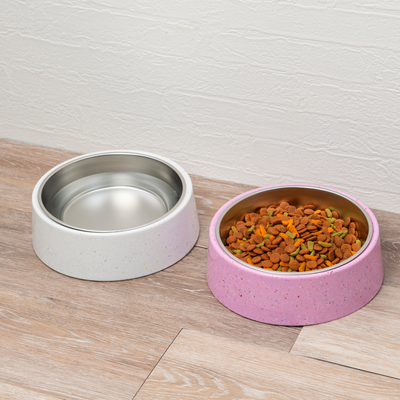 Bzyoo 32oz 4CUP Elevated Dog & Cat Bowl - White
