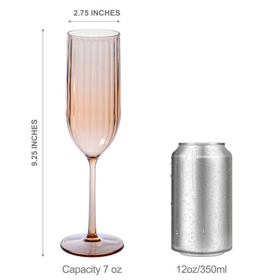 7oz Serenity Champagne Glass Set – 4 Piece - bzyoo