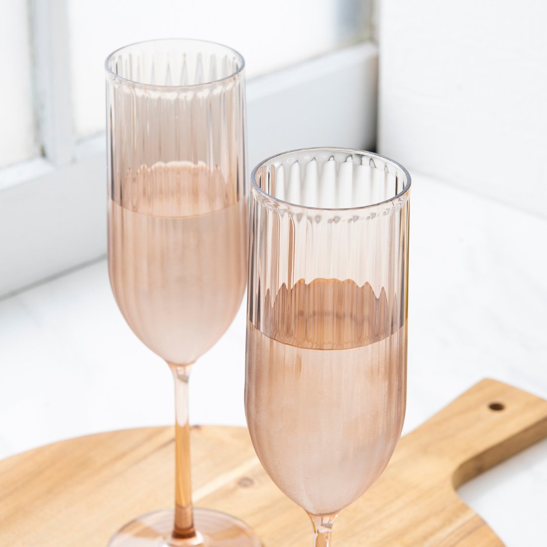 7oz Serenity Champagne Glass Set – 4 Piece - bzyoo