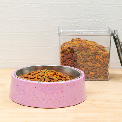 Bzyoo 32oz 4CUP Elevated Dog & Cat Bowl - Pink