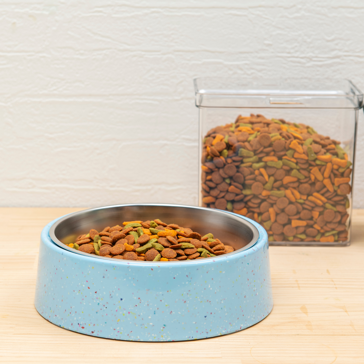 Bzyoo 32oz 4CUP Elevated Dog & Cat Bowl - Blue