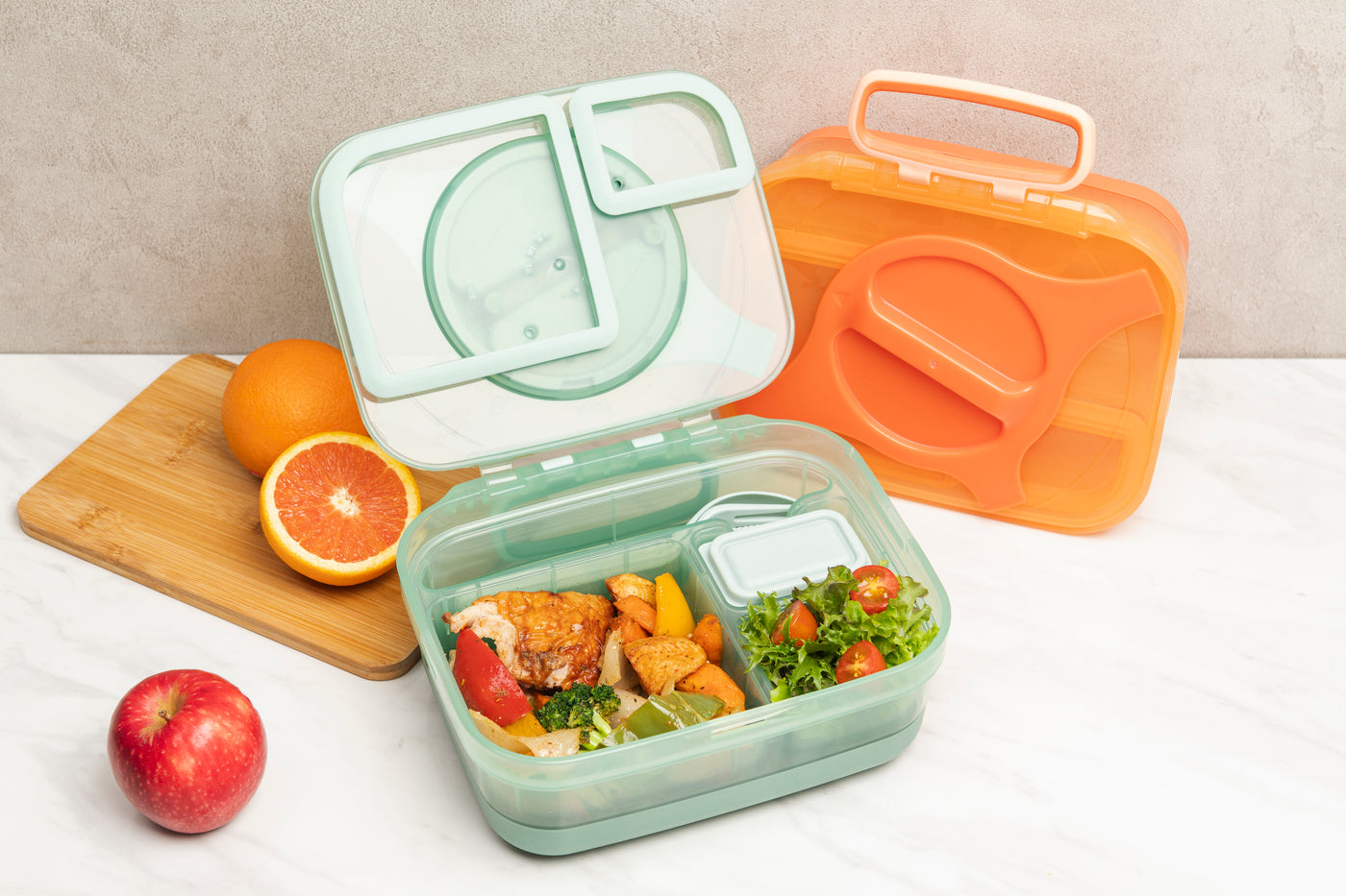 Prestoor 30oz Bento Box with 4 Compartments - Blue | Bzyoo