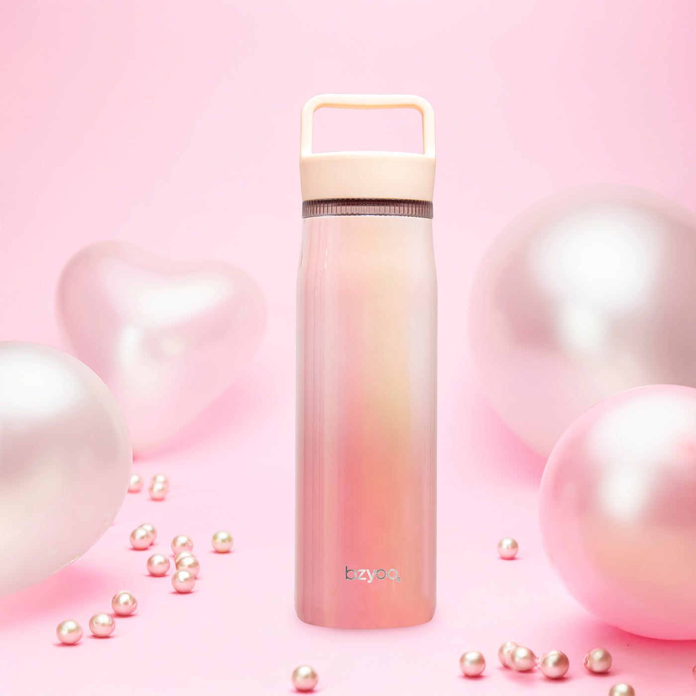24oz Insulated Water Bottle with Clear Chug Lid - Aurora Iridescent Pink