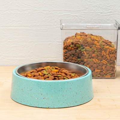 Bzyoo 32oz 4CUP Elevated Dog & Cat Bowl - Green