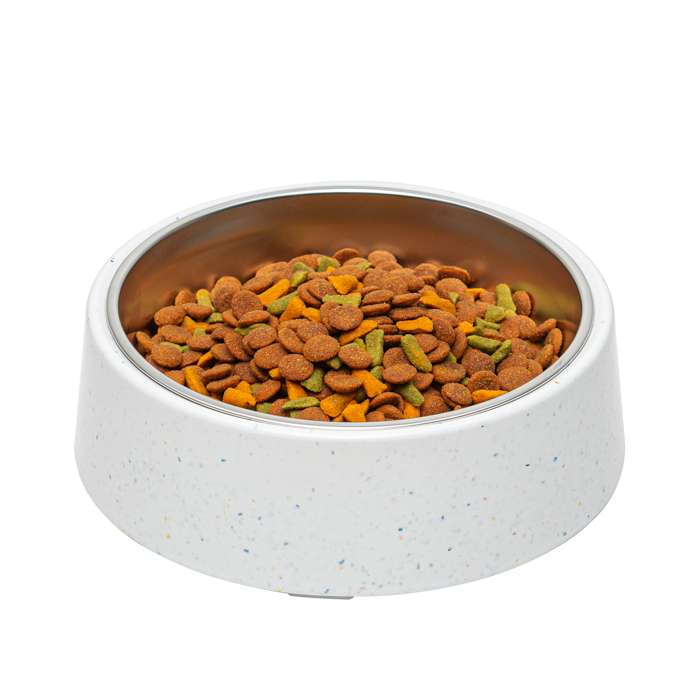 Bzyoo 32oz 4CUP Elevated Dog & Cat Bowl - White