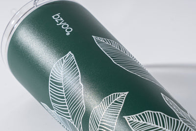 24oz SUP Double Wall Vacuum Insulated Stainless Steel Tumbler w/ Straw Lid - Leaf Green
