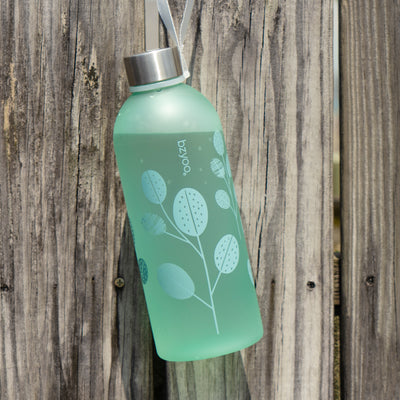 32oz Time Marker Tritan Water Bottle w/ Carrying Strap - Leaf Green