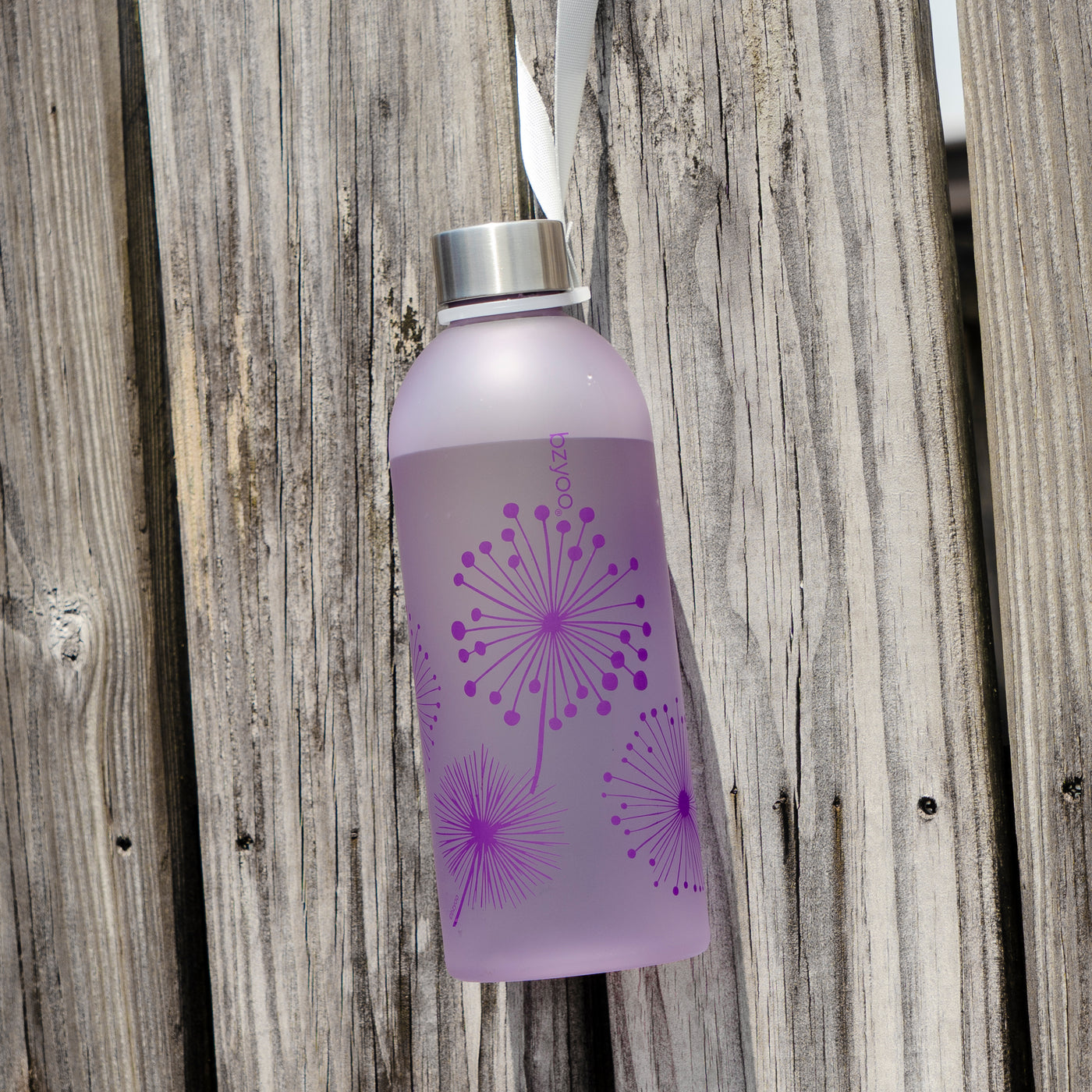 32oz Time Marker Tritan Water Bottle w/ Carrying Strap - Dandelion Purple