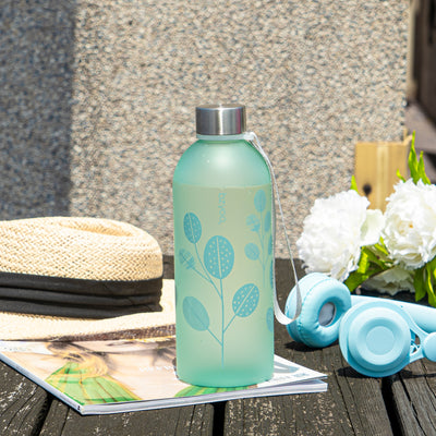 32oz Time Marker Tritan Water Bottle w/ Carrying Strap - Leaf Green