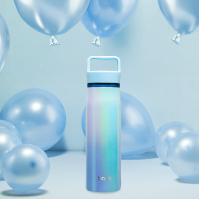 24oz Insulated Water Bottle with Clear Chug Lid - Aurora Iridescent Blue