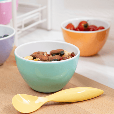 bzyoo Set of 6 Small Bowls, 4.25" 11.8 OZ ColorPop Melamine Bowls - Pastel Color - bzyoo