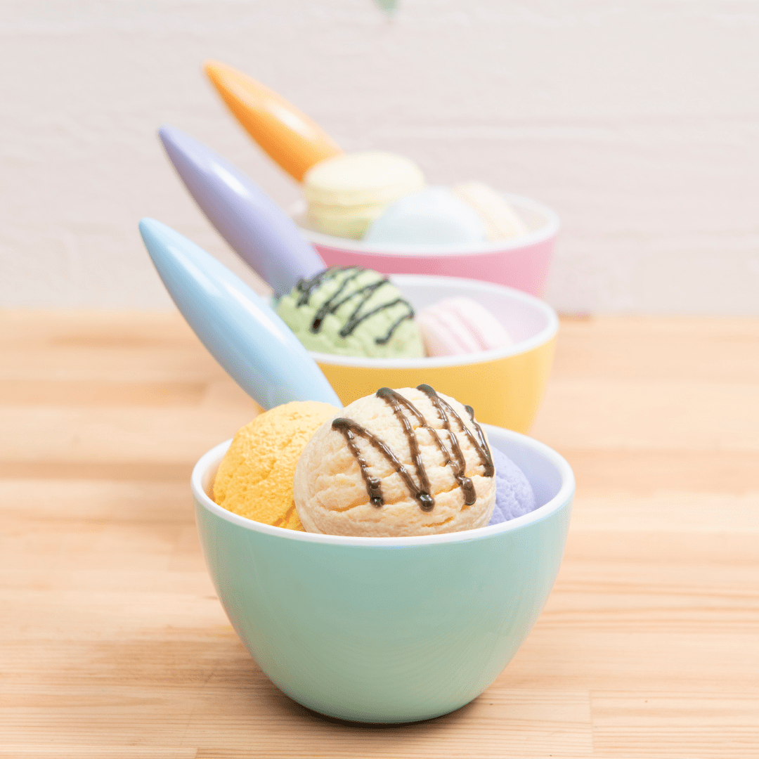 bzyoo Set of 6 Small Bowls, 4.25" 11.8 OZ ColorPop Melamine Bowls - Pastel Color - bzyoo