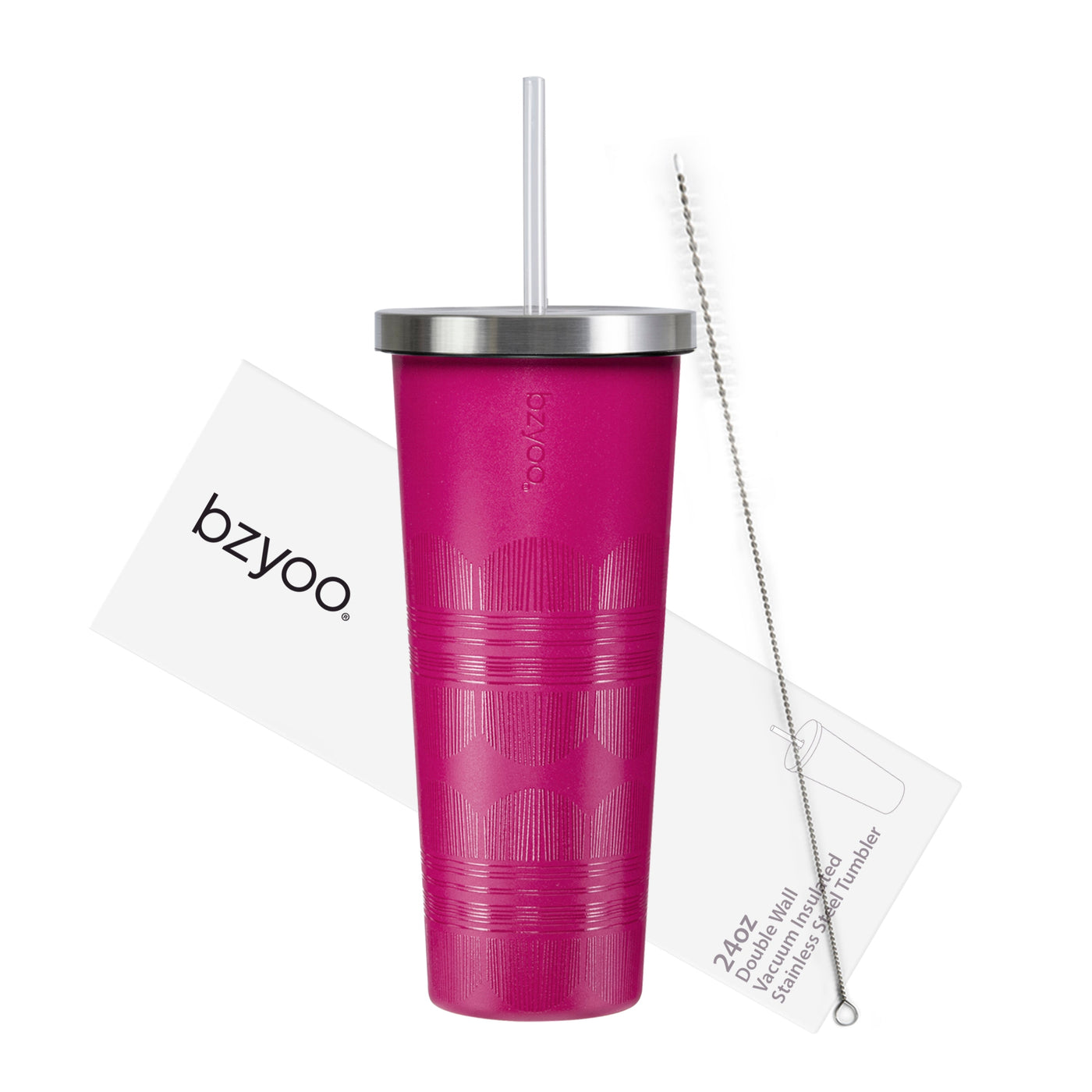 24oz SUP Double Wall Vacuum Insulated Stainless Steel Tumbler w/ Straw Lid - Scribe Purple