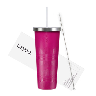 24oz SUP Double Wall Vacuum Insulated Stainless Steel Tumbler w/ Straw Lid - Scribe Purple