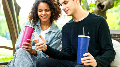 24oz SUP Double Wall Vacuum Insulated Stainless Steel Tumbler w/ Straw Lid - Spidy Blue