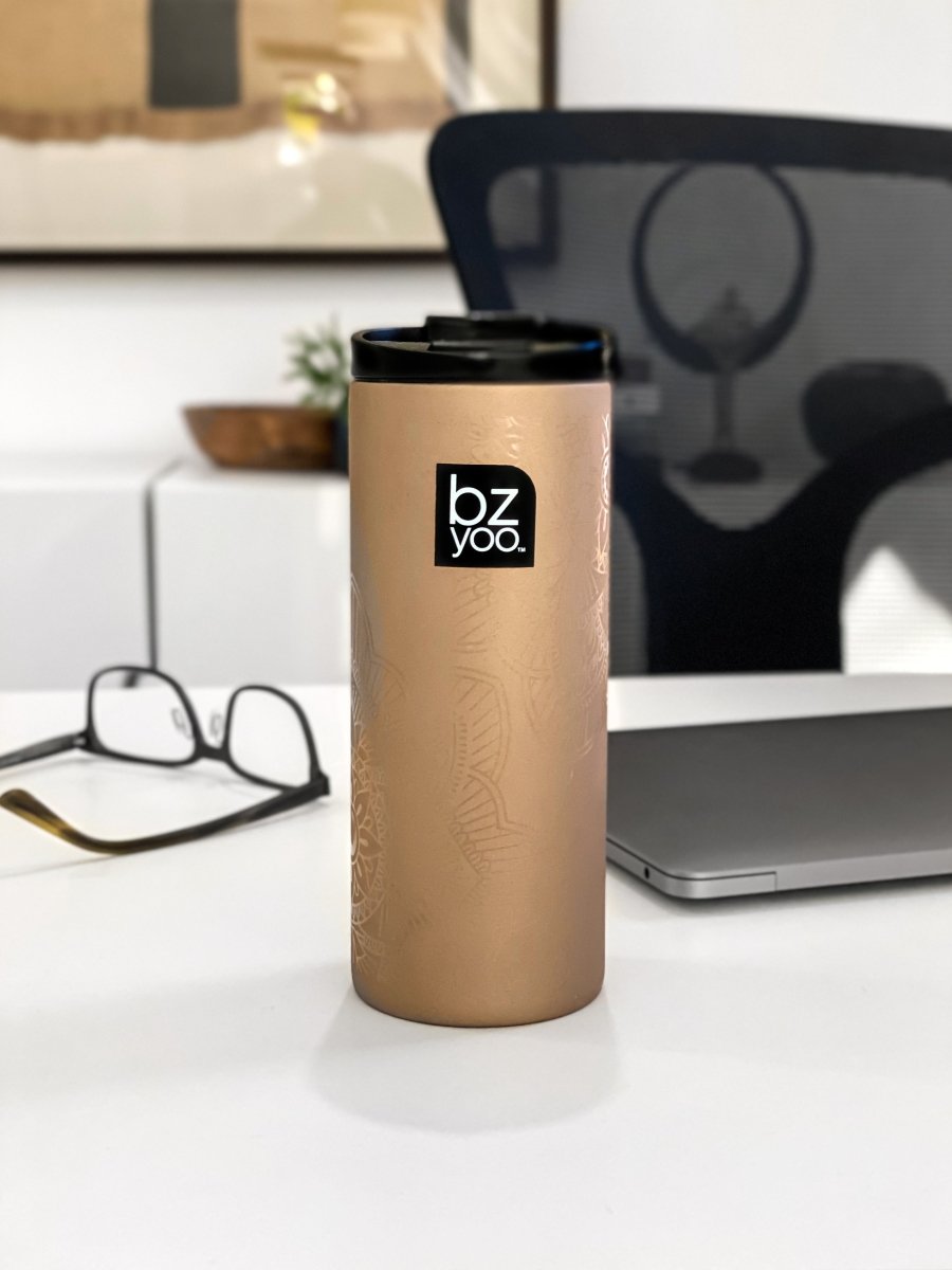 12oz Brew Stainless Steel Vacuum Double Wall Insulated Tumbler - Gold - bzyoo