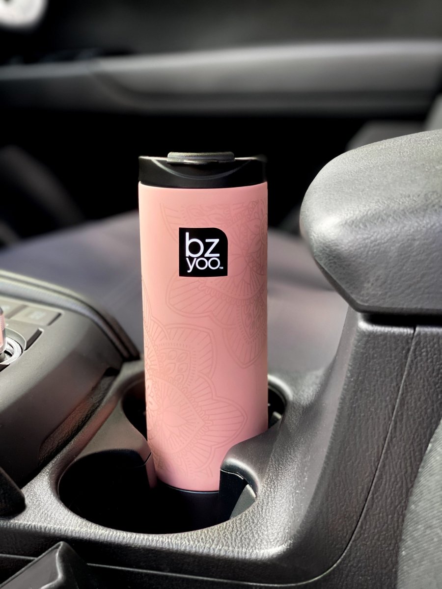 12oz Brew Stainless Steel Vacuum Double Wall Insulated Tumbler - La La Mandala Pink - bzyoo