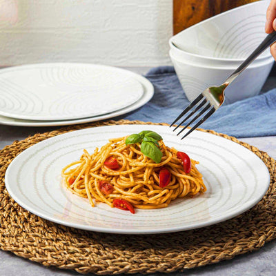 12pc Decorated Melamine Plate & Bowl Dinnerware Set - bzyoo