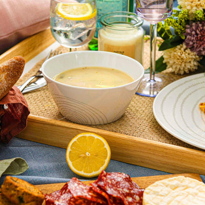 12pc Decorated Melamine Plate & Bowl Dinnerware Set - bzyoo