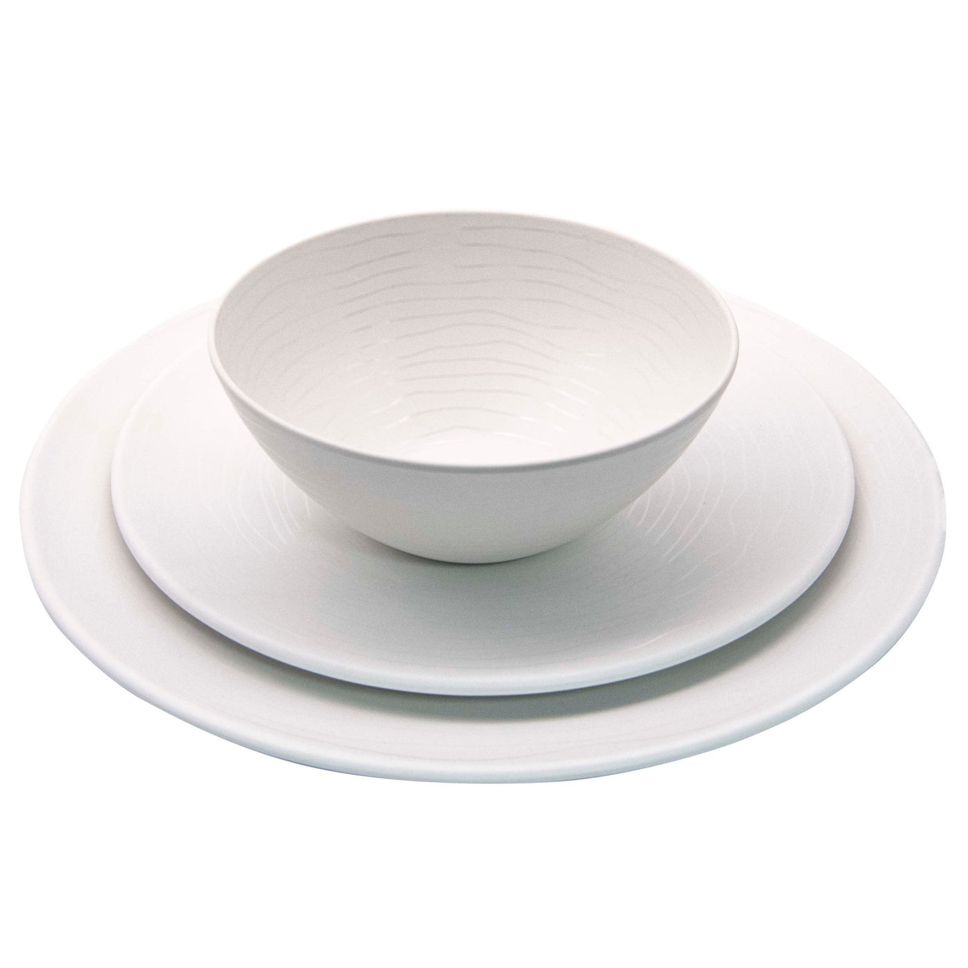 12pc Organica Plate & Bowl Melamine Dinnerware Set - bzyoo