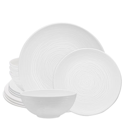 12pc Organica Plate & Bowl Melamine Dinnerware Set - bzyoo