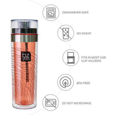 13.5oz Swill Water Bottle w/ Carrying Strap - Organica Terracotta - bzyoo