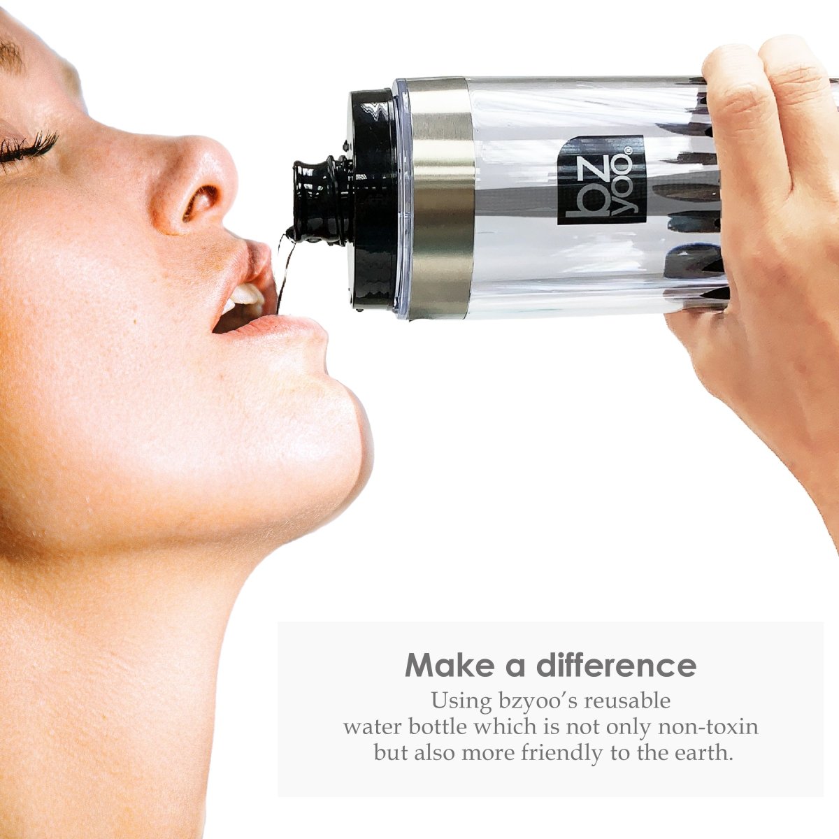 13.5oz Swill Water Bottle w/ Carrying Strap - Soar Black - bzyoo