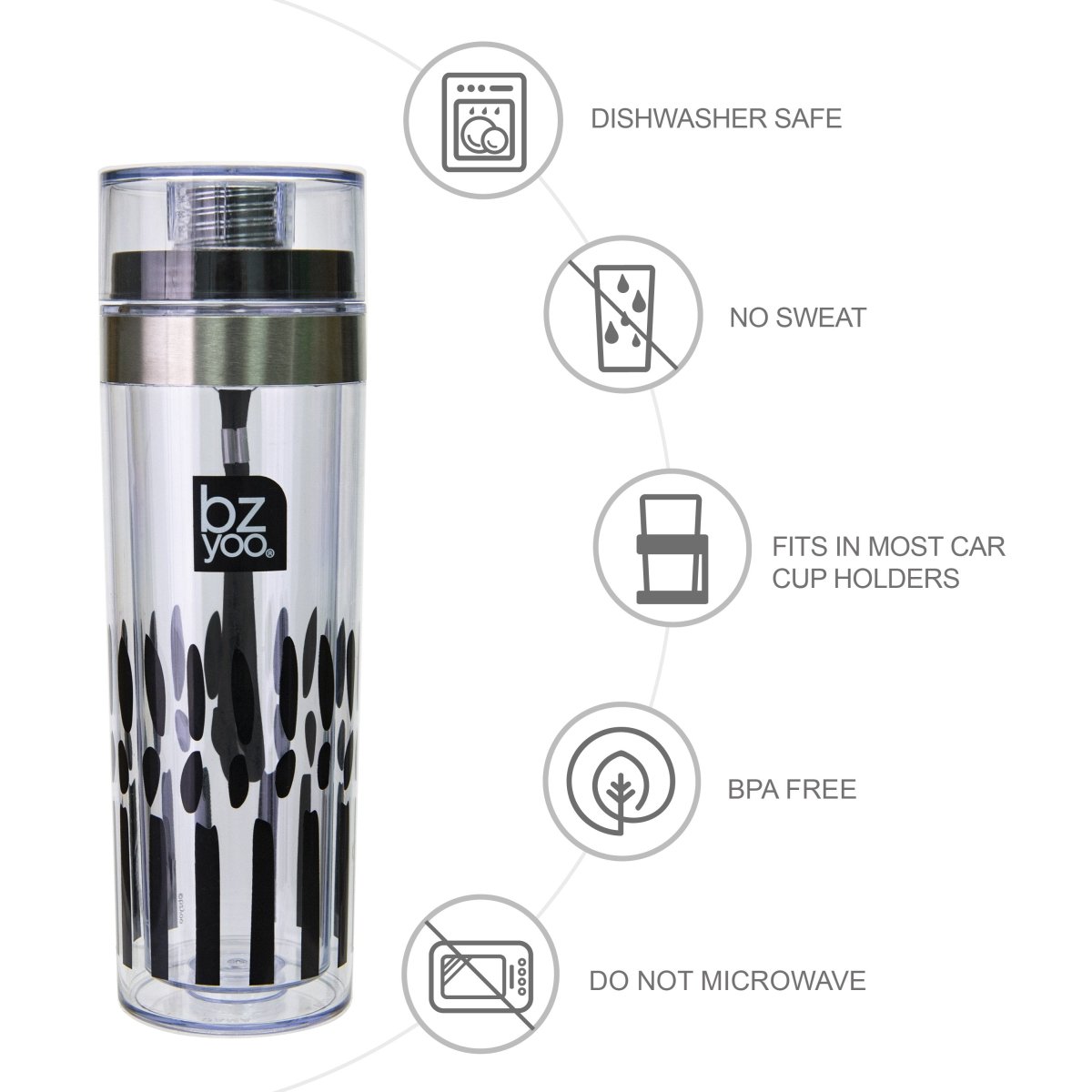 13.5oz Swill Water Bottle w/ Carrying Strap - Soar Black - bzyoo