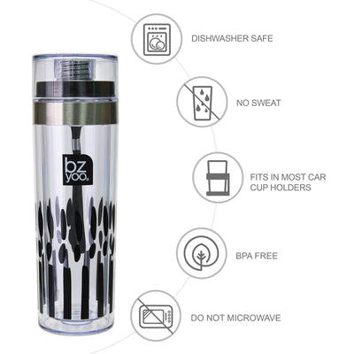 13.5oz Swill Water Bottle w/ Carrying Strap - Soar Black - bzyoo
