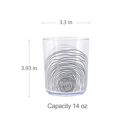 14oz Organica Plastic Tumbler Set of 6 - Black - bzyoo