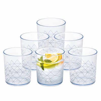 14oz Spidy Plastic Tumbler Set of 6 - White - bzyoo