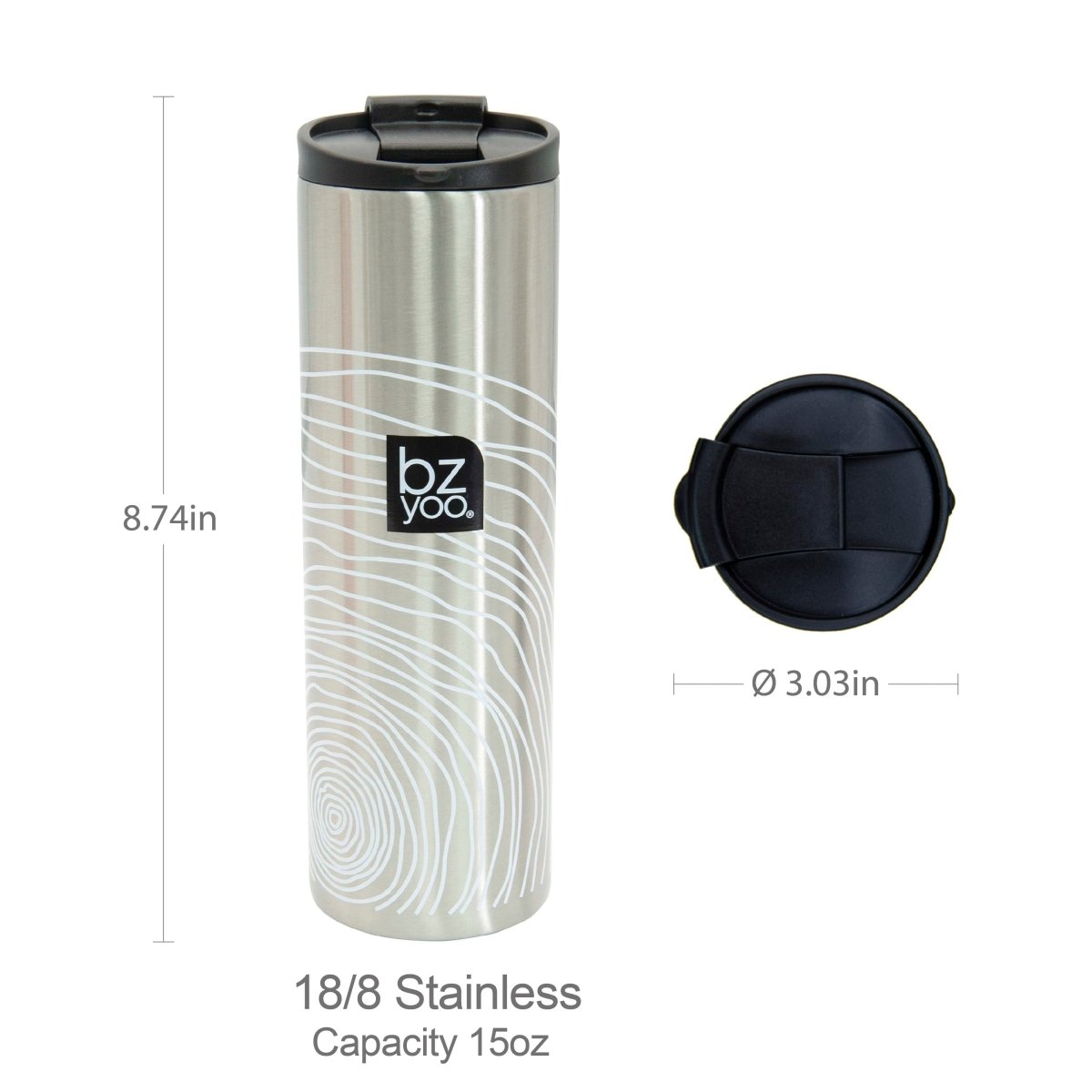 15oz Brew Stainless Steel Vacuum Double Wall Insulated Tumbler - Organica White - bzyoo