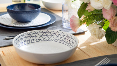 4pc Spidy 7.9" Melamine Pasta Bowl Set - Spidy French Navy