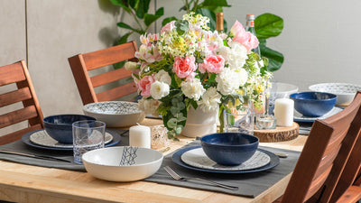 4pc Spidy 7.9" Melamine Pasta Bowl Set - Spidy French Navy